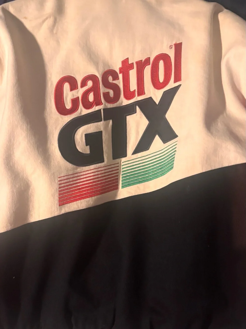 JH Collectibles Castrol GTX Racing Jacket in White, Black, Red, Green